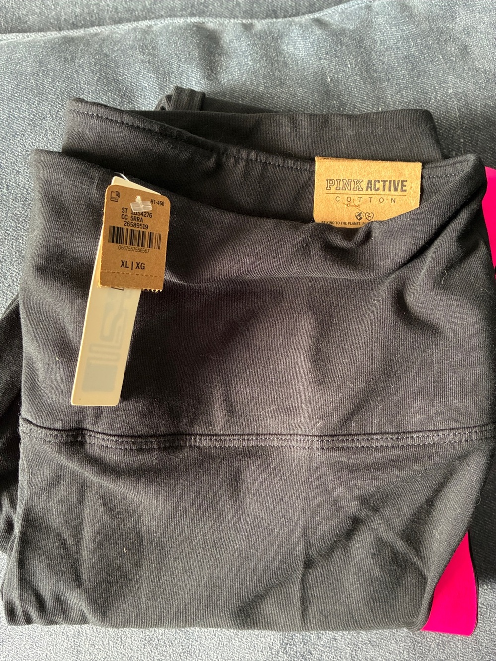 Victoria's Secret PINK Active Black Leggings with Pink Accent